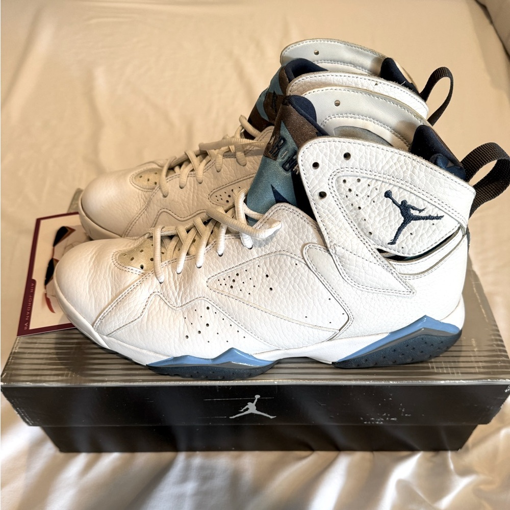 Jordan 7 VII French Blue Retro 2015 Size 11 Box and Retro Card